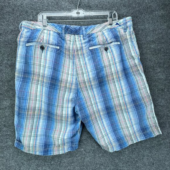 Tommy Bahama Shorts Lot of 2 Sz 38 Linen‎ Blend Golf Plaid Preppy Casual 10" - Picture 3 of 16